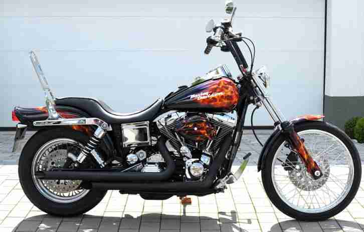 Harley-Davidson Dyna Wide Glide Airbrush Sonderedition LED Spiegel HD Küryakyn