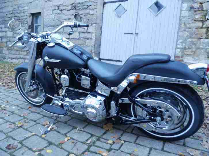 Harley-Davidson FLSTF Fat Boy EVO Matt-Schwarz/Chrom TÜV 10/2017 TOP Zustand