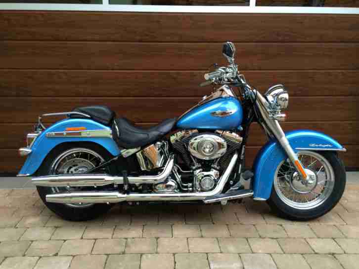 Harley Davidson FLSTNI Softail Deluxe 2008 - Traummaschine in cool-blue !!