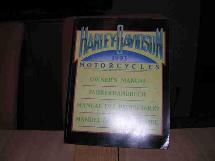 Harley-Davidson Fahrerhandbuch alle Modelle des Jahres 1993* von Sport - BigTwin