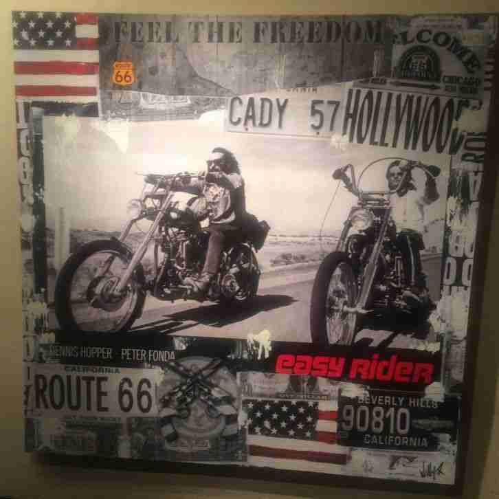 Harley Davidson Gemälde Collage Liebhaberobjekt Gallerie Sammlung St Tropez
