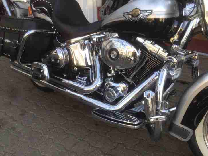 Harley Davidson Heritage Softail Classic 100th schwarz Silber Jubiläum TOP