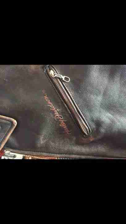 Harley-Davidson Lederjacke Größe L Braun