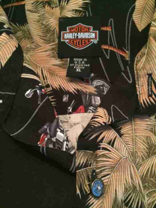 Harley Davidson Original USA Hawaii Hemd XL Rockabilly Rock'n Roll wie NEU Elvis