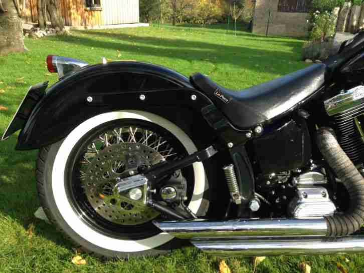 Harley Davidson Softail 1340, Weisswandreifen und viele Extras