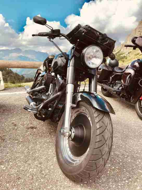 Harley Davidson Softail Custombike Fat Boy Heritage Twin Cam TC88 Klappenauspuff