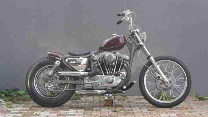 Harley Davidson Sportster XLH 1000 Ironhead Chopper Custombike Oldtimer Bobber