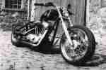 Harley Davidson Sportster im Starrahmen