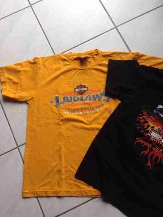 Harley Davidson T Shirts Zwei Stück Grösse L