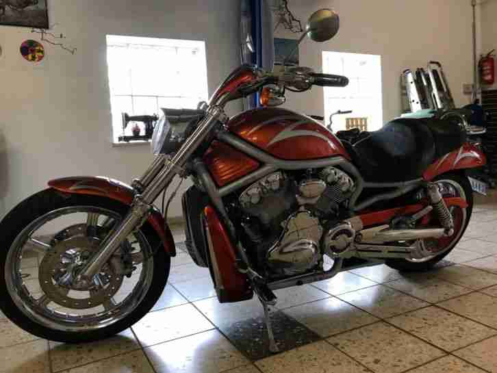 Harley Davidson V Rod V-rod HD custom metallic Lack, S&S Auspuff, Chrom Felgen