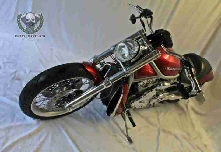 Harley Davidson VRSC V-Rod Custombike 4000km Airride 260er Heck Red Candy Lack