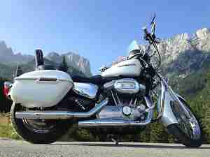 Harley Davidson White Sportster 883 XL2 Custom