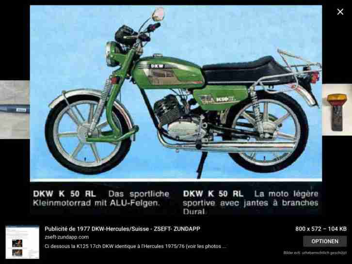 DKW K50RL Original Exportmodell