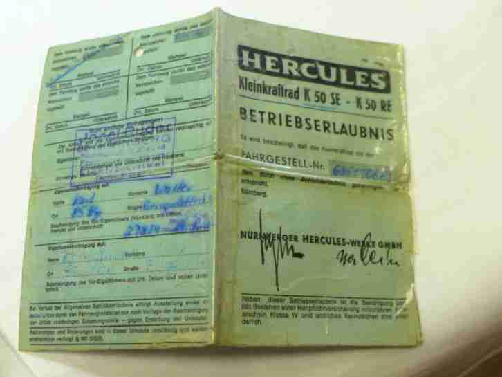 Hercules Kleinkraftrad K 50 SE Baujahr 1972