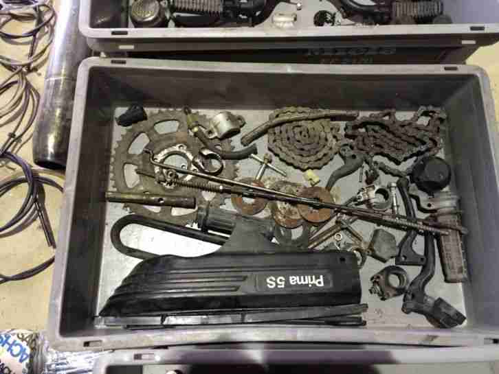 Hercules M4 1975 mit viel Zubehör 3Motoren Fußschaltung 80ccm Optima P3 Proma 5S