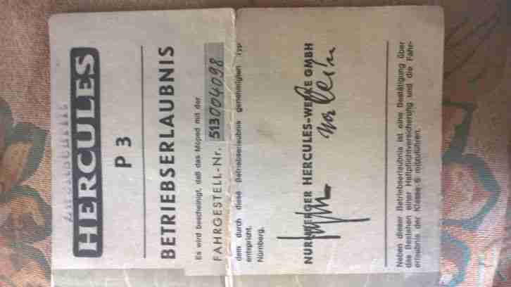 Hercules P3-513004098,,,,,,,,,,,,,,,,,, Baujahr 1977