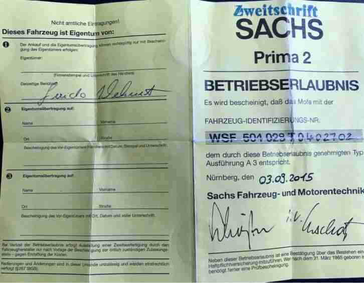 Hercules Prima 2 Automatik + Ersatzmotor