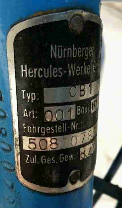 Hercules cb 1 Rarität Bj. 1971