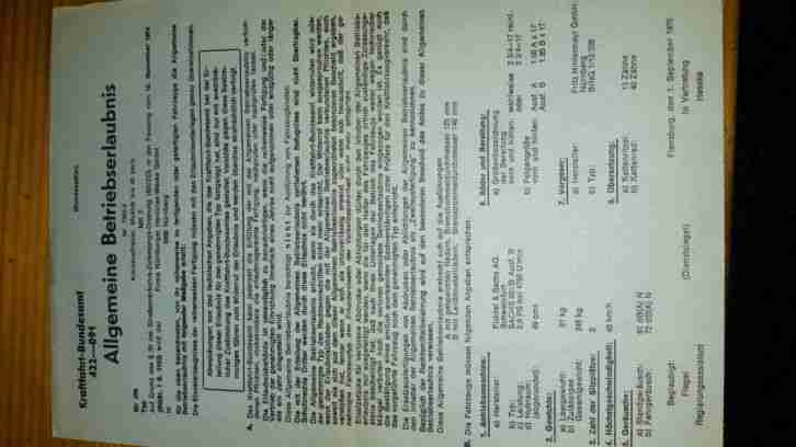 Herkules MK2 komplett und funktionsfähig mit Orginalpapieren