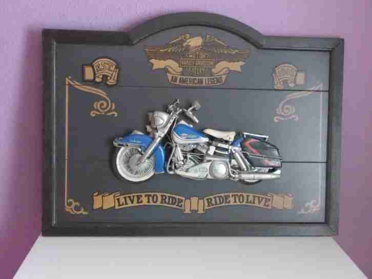 Holzbild Harley Davidson