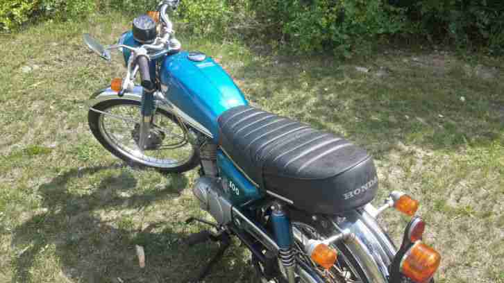 Honda CB 100 Original Oldtimer Motorrad Moped Blau