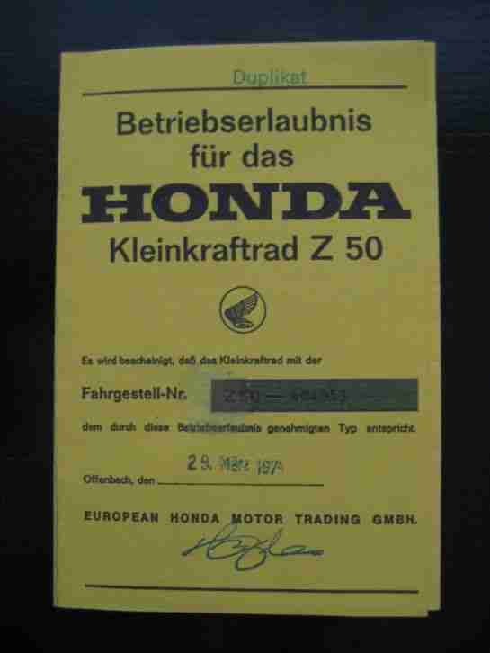 Honda Monkey mit Starrahmen 1974 mit Papieren restauriert ! Topp