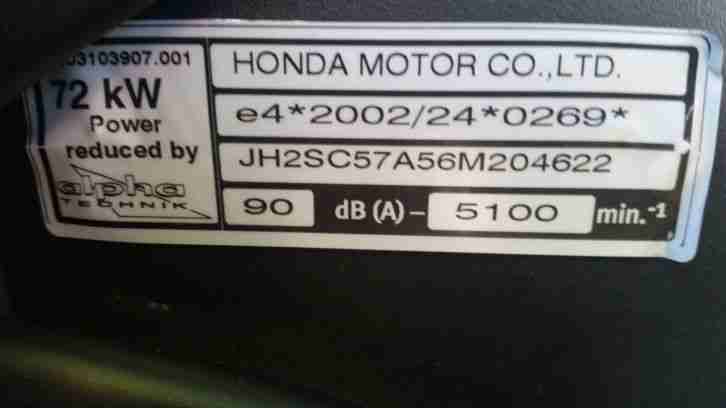 Honda cbr 1000 rr sc 57 fireblade