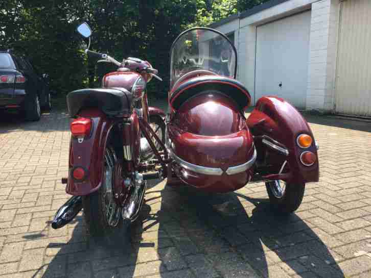 Jawa 350 Typ 360 Gespann Restauriert Oldtimer 1971 ???? USSR mit Beiwagen ???