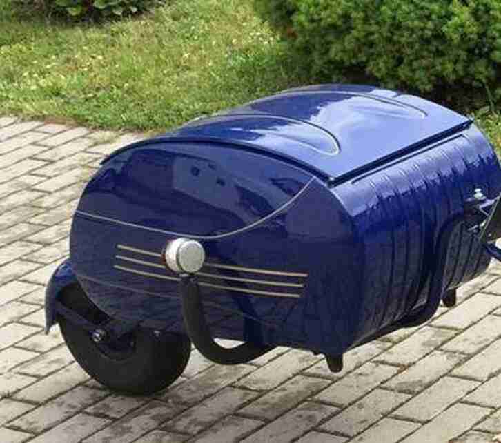 Jawa Anhänger " PAV 40 " komplett restauriert - top neuwertiger Zustand - blau