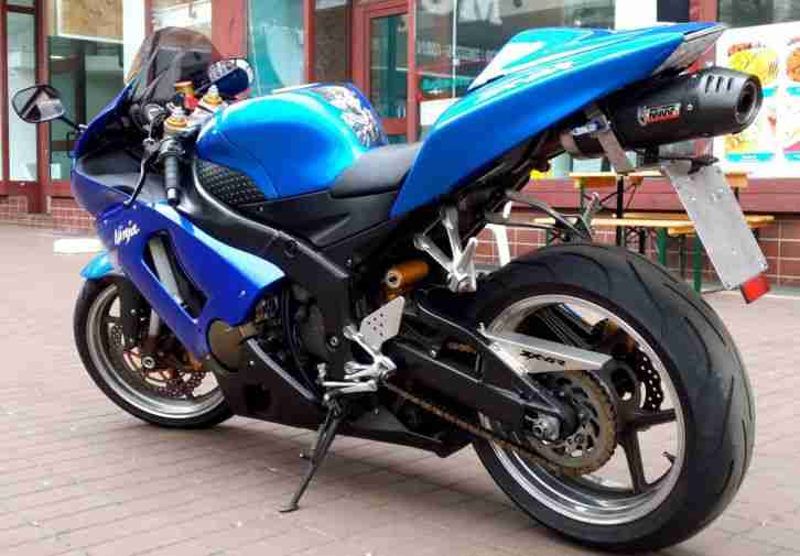 KAWASAKI 636 ZX6R C NINJA BLAU MIVV AUSPUFF RIZOMA BLINKER 2 HAND 31000KM