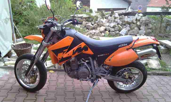 KTM 640 LC4 Supermoto, Acrapovic, offene Leistung, 22900km