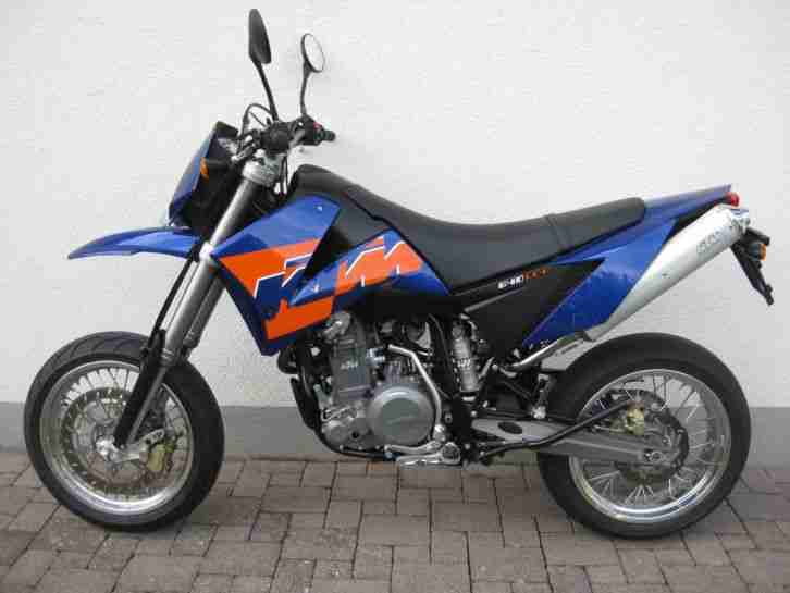 KTM 640 LC4 Supermoto blau 2 Sitzer E-Starter EZ 04/2006 19.397 km - Schnäpchen