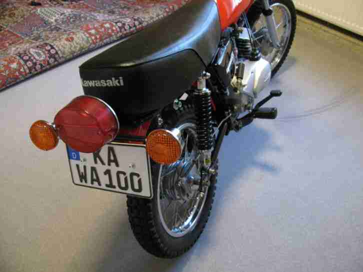 Kawasaki KM 100 Mini Enduro Top Zustand 9820 km Restauriert