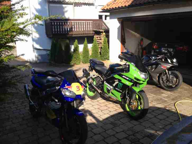 Kawasaki ZX-9R BJ 99 mit 42560 km und einem Ersatzmotor mit ca 18000 Km