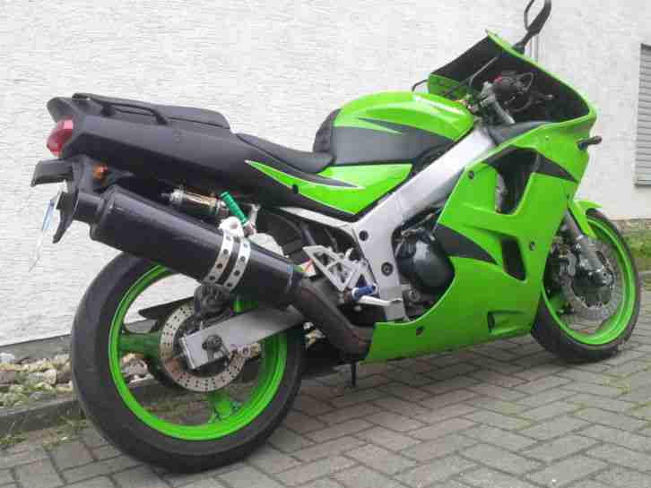 Kawasaki ZX6r Ninja Motorrad Mopped grün schwarz ZX600F