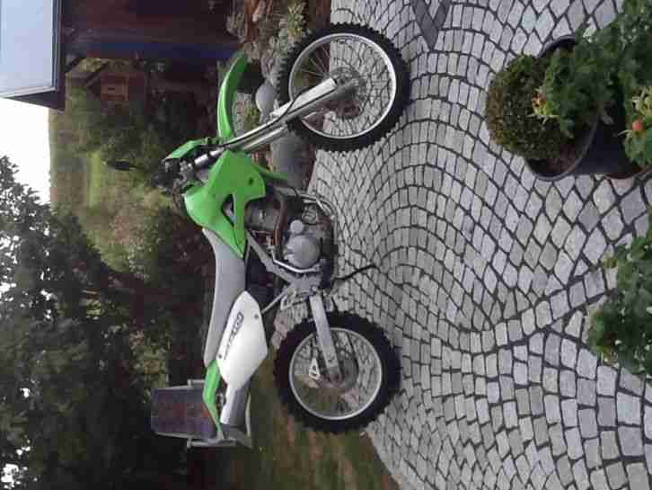 Kawasaki klx 650r mit super moto rädern nicht mal 7000km