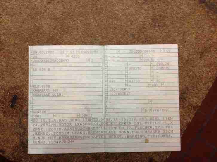 Kawasaki klx 650r mit super moto rädern nicht mal 7000km