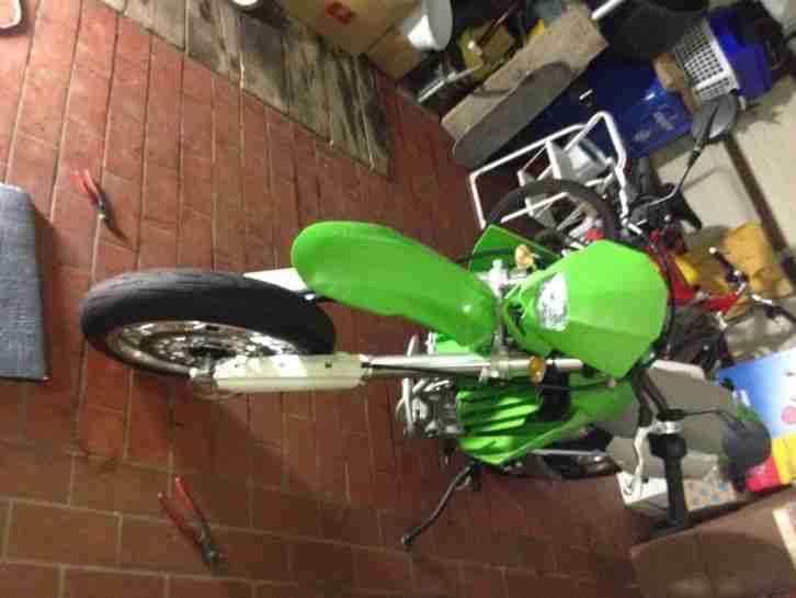 Kawasaki klx 650r mit super moto rädern nicht mal 7000km
