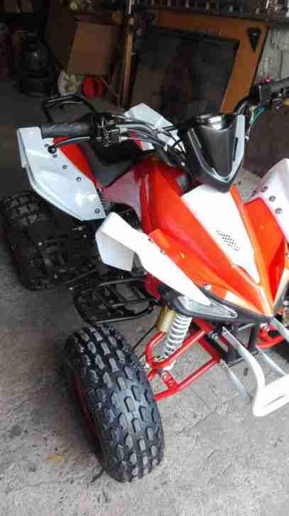 Kinder Quad S-14 125 cc Motor Miniquad 125 ccm orange/weiß Speedy