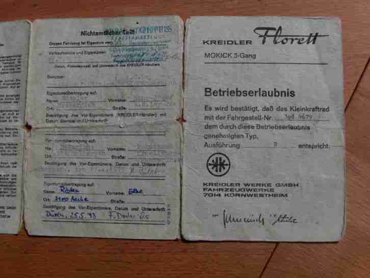 Kreidler Florett, Ausführung