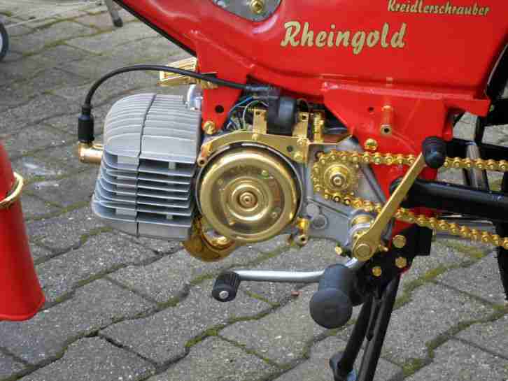 Kreidler Florett RS Motor Fahrzeug in Vergoldet Extravagant Rheingold