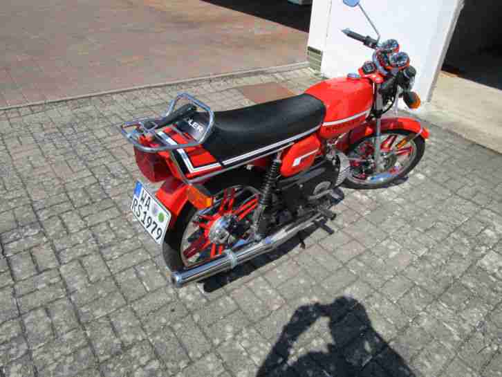 Kreidler Florett RS von 1979 in Rot mit Gutachten von Tüf