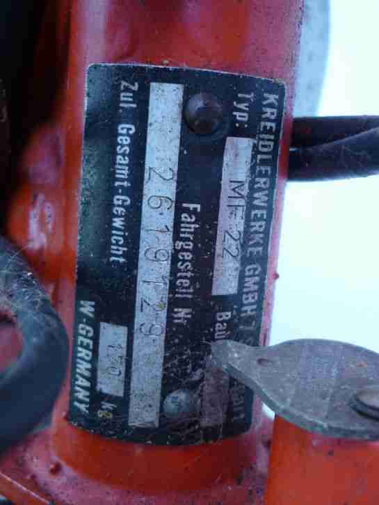 Kreidler Flory MF 22 Mofarennen Bastlerfahrzeug Ersatzteilträger