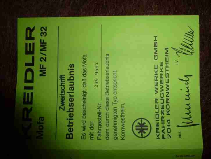 Kreidler Mofa MF2