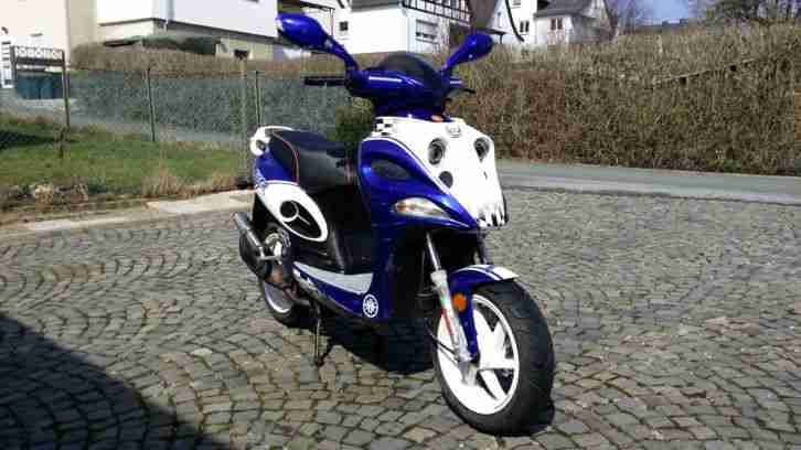 Kreidler RMC-E50 Sport Motorroller Scooter Roller Bj 2010 50cc Weiß Blau 55Kmh