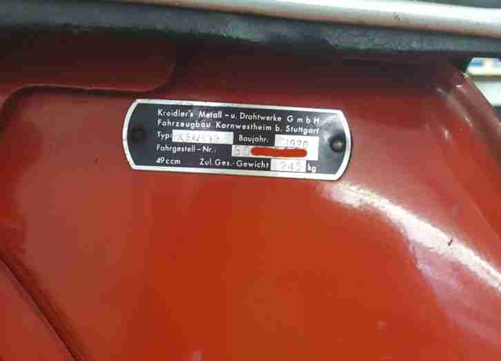 Kreidler RS Rot in Original Lack BJ 70