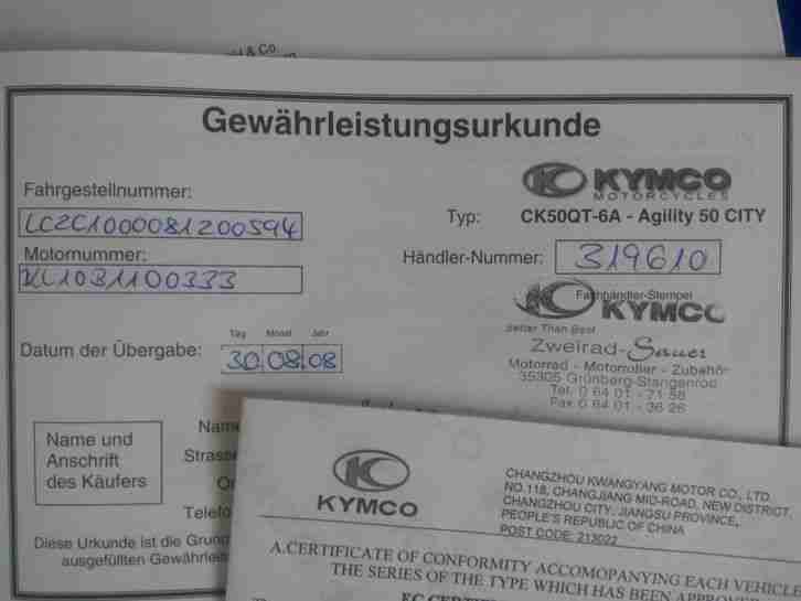 Kymco Agility 50 Motorroller