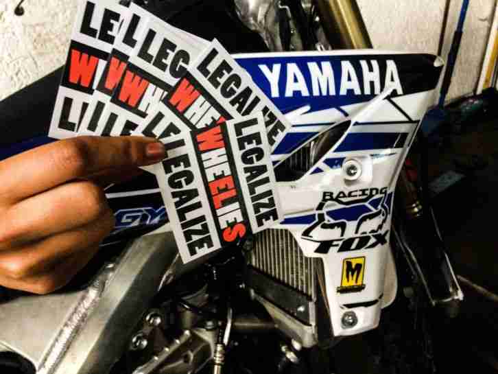LEGALIZE WHEELIES (10er Pack) Sticker/Aufkleber (KTM EXC 125 250 350 450 500)