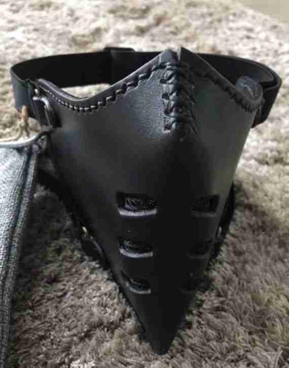 Leder Biker Maske Cafe-Racer Maske, Bobber Styl, Gesichtsschutz, Sturmhaube -Neu