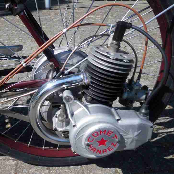 Leichtkraftrad mit HANREZ COMET Hilfsmotor Bj 1952 Hulpmotor Moteur auxiliaire